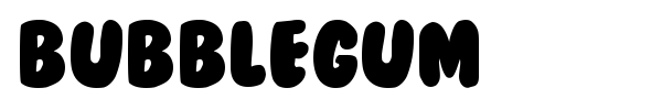 BubbleGum font preview