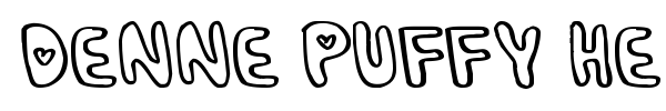 Denne Puffy Hearts font preview