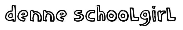 Denne schooLgirL font preview