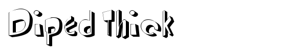 Diped Thick font preview