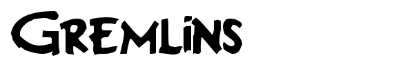 Шрифт Gremlins