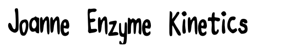Шрифт Joanne Enzyme Kinetics