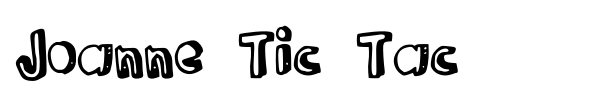 Шрифт Joanne Tic Tac