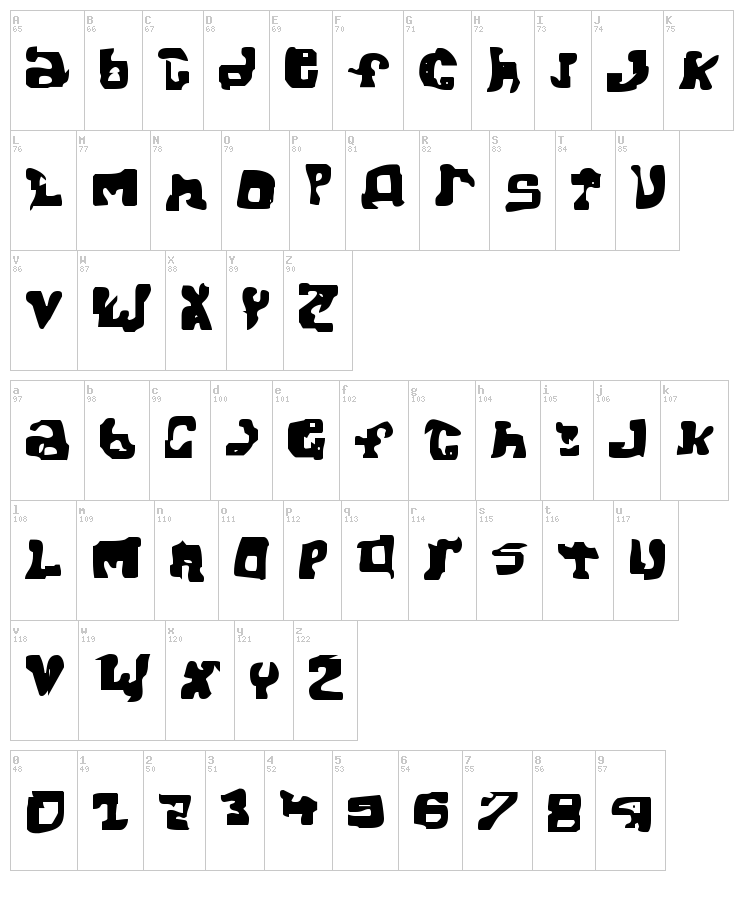 Jope font map