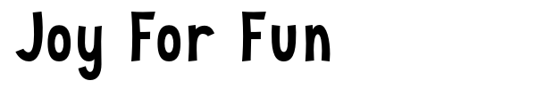 Joy For Fun font preview