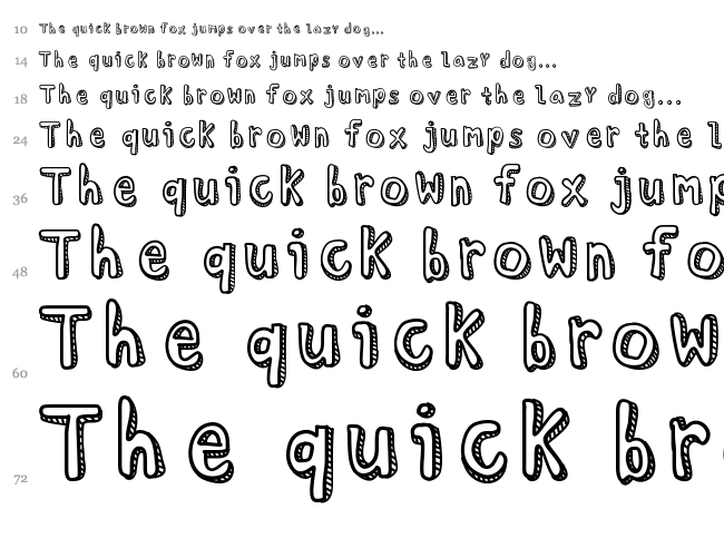 KB Curious Soul font waterfall