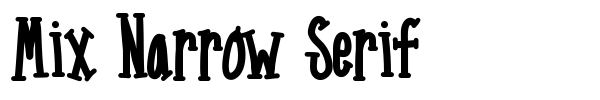 Шрифт Mix Narrow Serif