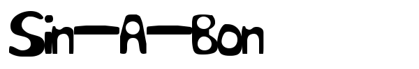 Шрифт Sin-A-Bon