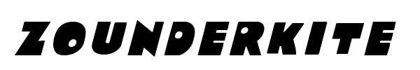 Шрифт Zounderkite