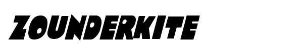 Zounderkite font preview