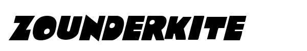 Zounderkite font preview