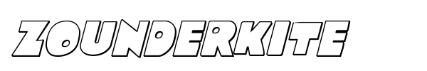 Zounderkite font preview