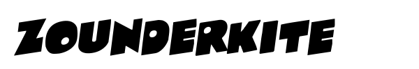 Zounderkite font preview