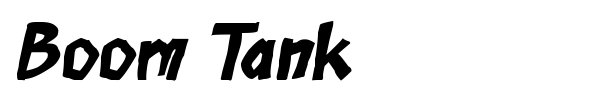 Boom Tank font preview
