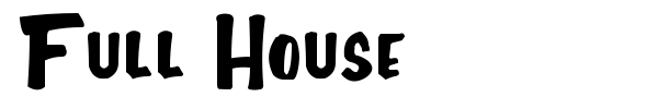 Full House font preview