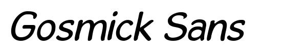 Шрифт Gosmick Sans