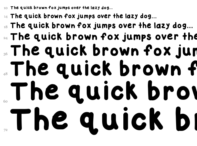 KB Cloudy Day font waterfall