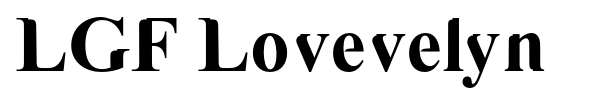 Шрифт LGF Lovevelyn