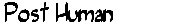 Post Human font preview
