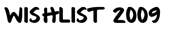 Шрифт Wishlist 2009