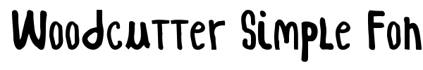 Шрифт Woodcutter Simple Font