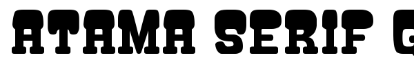 Шрифт Atama Serif G