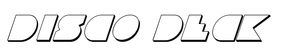 Шрифт Disco Deck