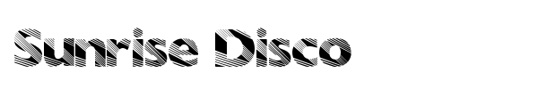 Шрифт Sunrise Disco