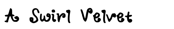 A Swirl Velvet font preview