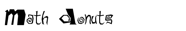 Шрифт Math Donuts