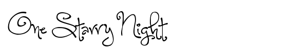 Шрифт One Starry Night