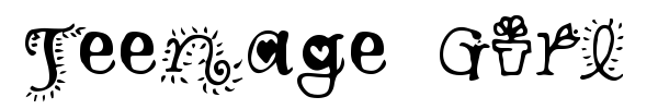 Шрифт Teenage Girl