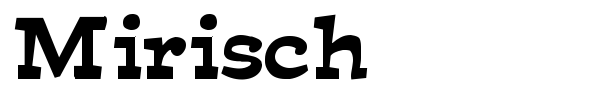 Шрифт Mirisch