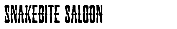 Snakebite Saloon font preview