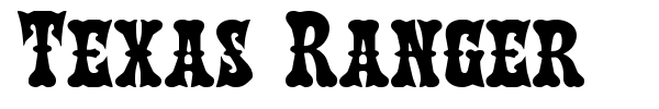 Texas Ranger font preview
