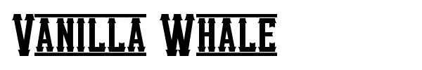 Шрифт Vanilla Whale