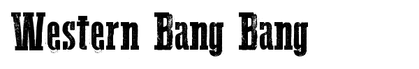 Шрифт Western Bang Bang