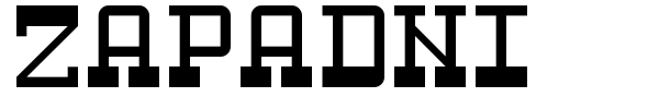 Шрифт Zapadni