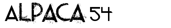 Шрифт Alpaca 54