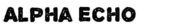 Alpha Echo font preview