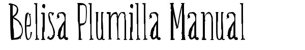 Шрифт Belisa Plumilla Manual