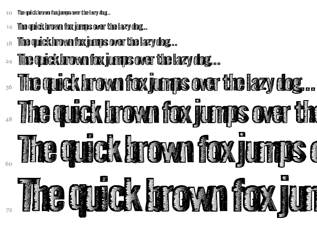 Beyond Space font waterfall