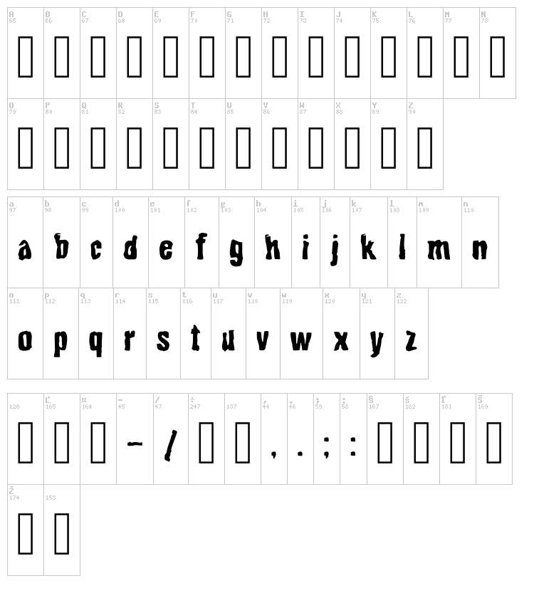 Bito font map