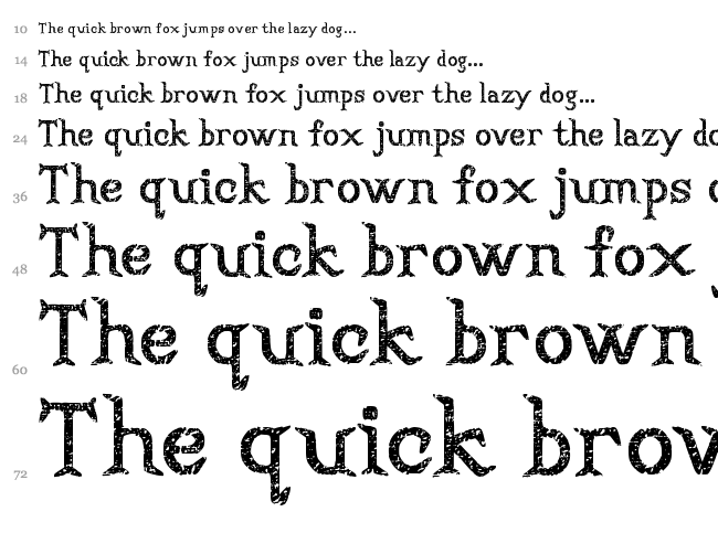 Convincing Pirate font waterfall