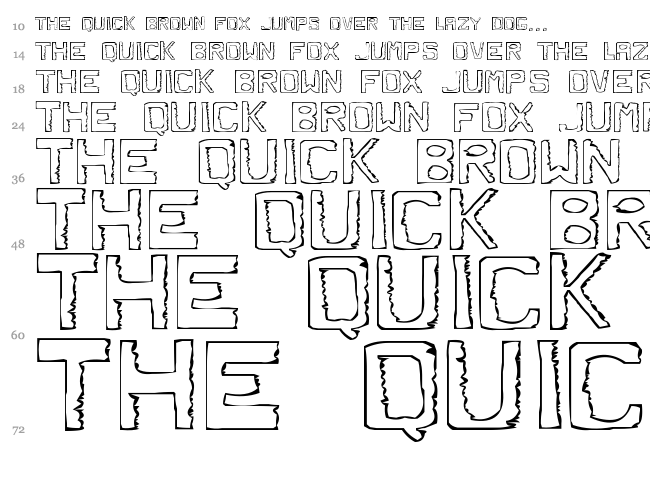 Dirty Dung font waterfall
