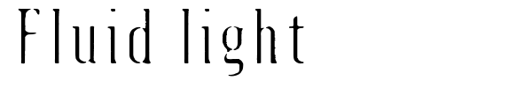 Шрифт Fluid light