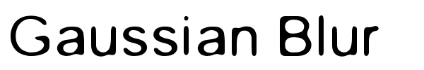 Шрифт Gaussian Blur
