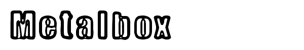 Шрифт Metalbox