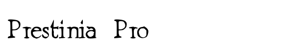Prestinia Pro font preview