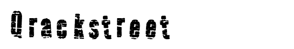 Шрифт Qrackstreet